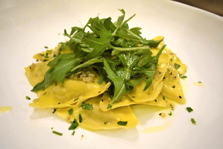 Food and wine pairing Porcini mushroom ravioli l Rising Wines Collective