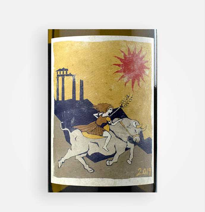 Front label close-up of Florence Cellars 2019 Chardonnay wine from Washington's Columbia Valley