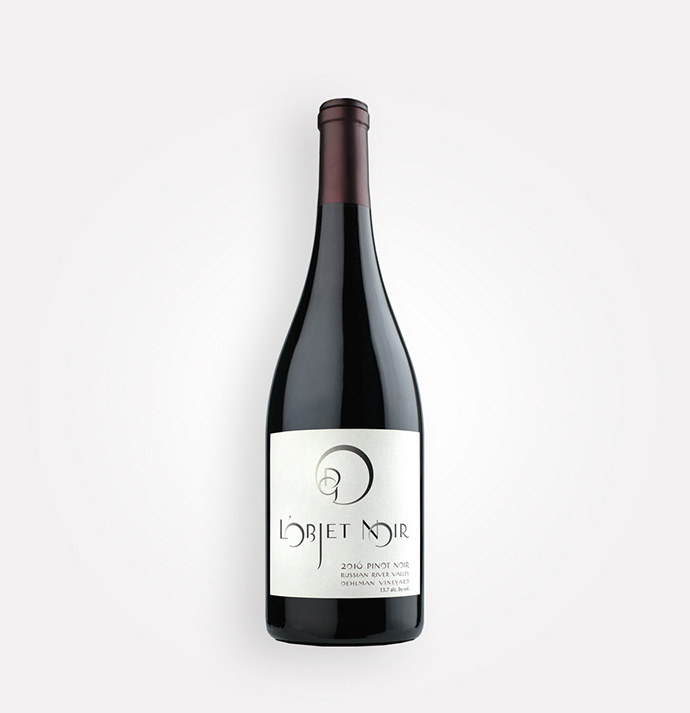 Bottle of L'Objet 2016 Oehlman Vineyard Pinot Noir wine from California’s Russian River Valley