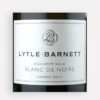 Front label close-up of Lytle-Barnett 2017 Blanc de Noirs sparkling Pinot Noir wine from Oregon's Willamette Valley