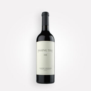 Bottle of Passing Time 2018 Cabernet Sauvignon wine from Washington's Horse Heaven Hills