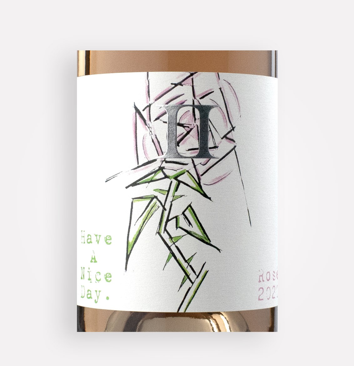 Front label close-up of Two Vintners 2020 Have a Nice Day Rosé wine from Washington's Yakima Valley