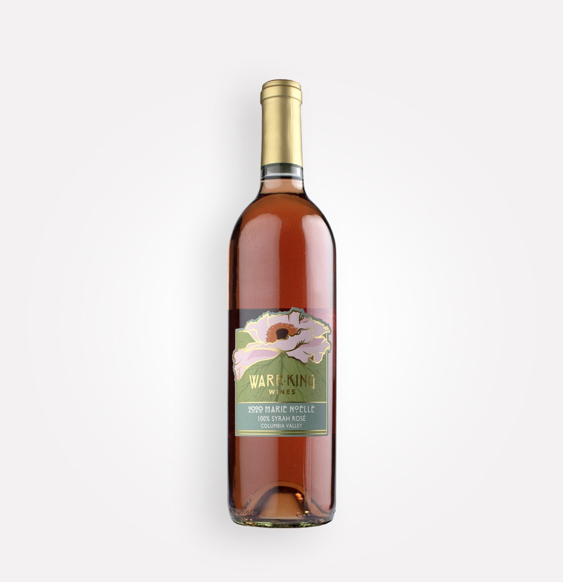 Bottle of Warr-King 2020 Marie Noelle Syrah Rosé wine from Washington's Columbia Valley
