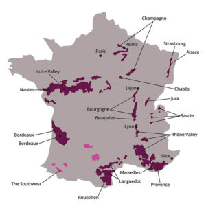 RWC France AOC wine designation map