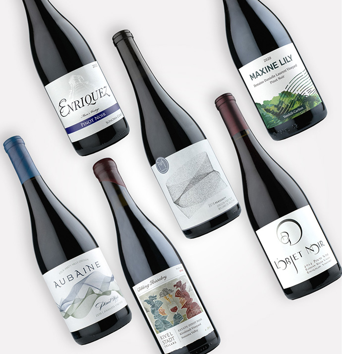 Rising Wines Collective Pinot Noir Sonoma and Oregon Wine Bundle