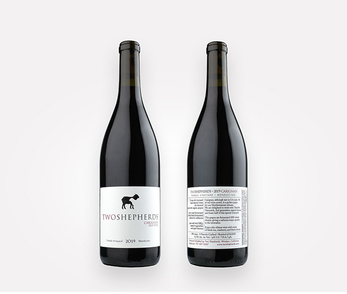 Two Shepherds 2019 Carignan Old Vine wine from California's Mendocino County