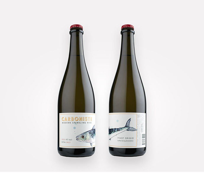 Carboniste 2020 Mackerel Sparkling Albariño wine from Napa Valley California