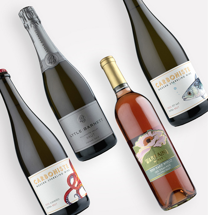 Rising Wines Collective Celebration Wine Bundle of sparkling and rosé