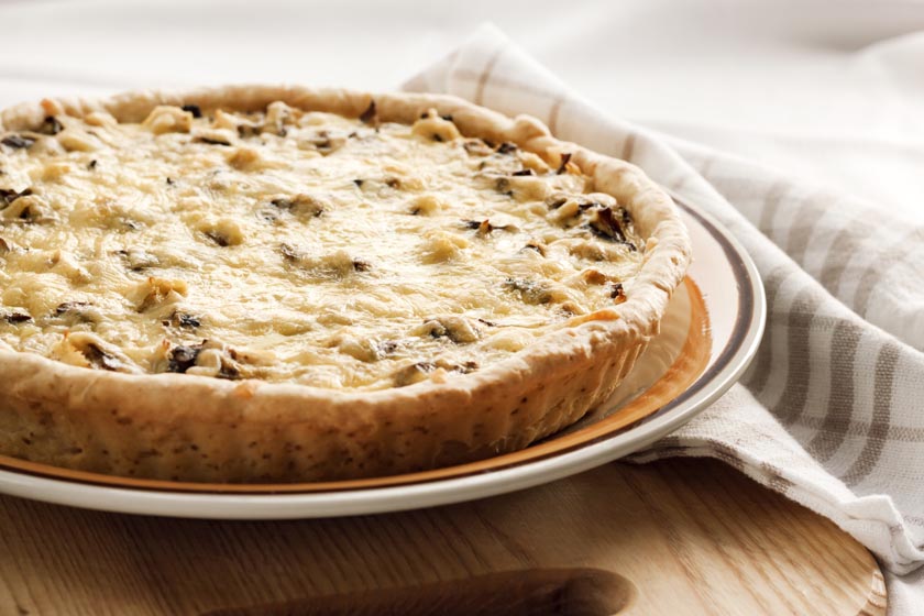 Mushroom blue cheese tart