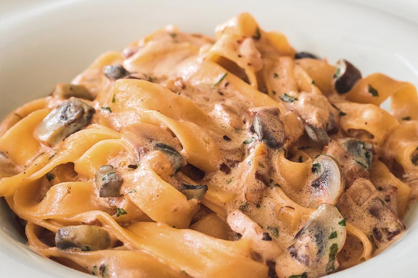Butternut squash and mushroom pasta