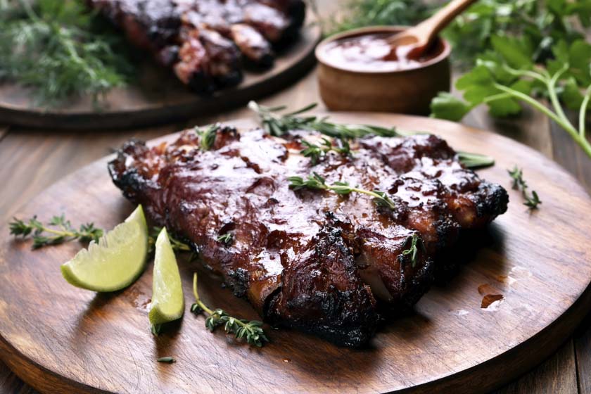BBQ pork ribs from Rising Wines Collective